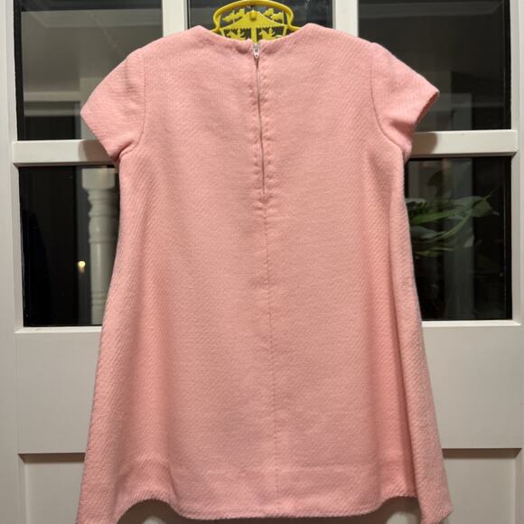 Vtg Swing Coat , Dress & Bonnet Girls 3 Piece 50s 60s Pink Lined Handmade - Picture 7 of 12